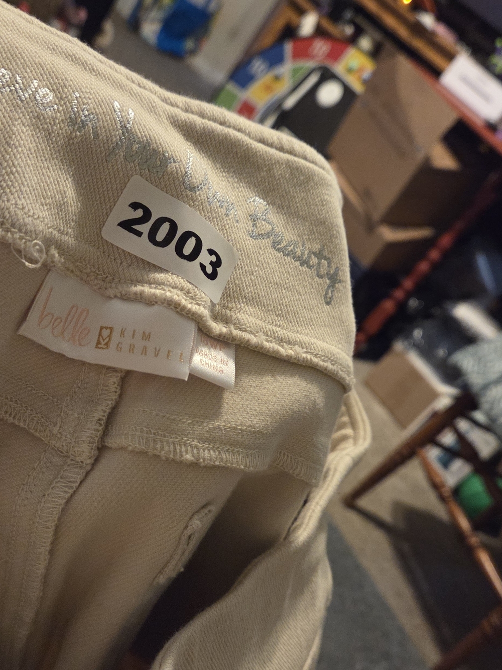 Belle by Kim Gravel Women's Beige Leggings Shorts - Neutral Pull-On.